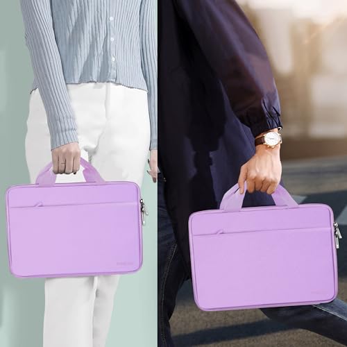 Hseok Laptop Case 13.3-14 inch Sleeve, TSA Computer Handbag Water-Resistant and Shockproof Bag Compatible with MacBook Pro/Neo 14", Mac Air/Pro 13.3" and 13"-14" Notebooks Chromebooks,Purple - color: Purple