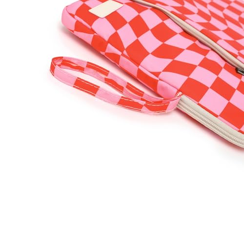 Laptop Sleeve 13.3 inch14 Inch, 15.6inchWater Resistant Traveling Computer Cover with Handle, Shockproof Protective Carrying Laptop Case (Y8-Pink Checker, 12.5 inch-13.5 inch) - color: Y8-Pink Checker, size: 12.5 inch-13.5 inch