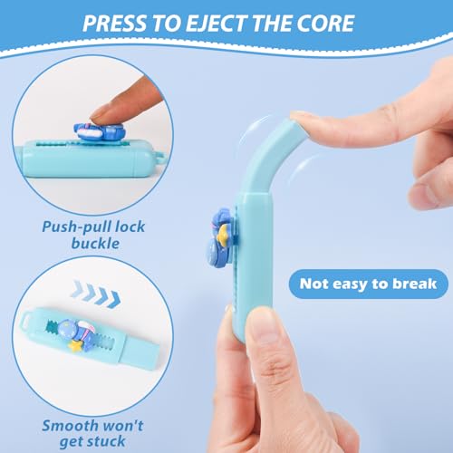 24 Pcs Cute Retractable Eraser for Pencils Cute School Supplies Kawaii Erasers for Kids Fun Cartoon Erasers Back to School Supplies Kid Party Favors Gift (Style 1) - color: Style 1