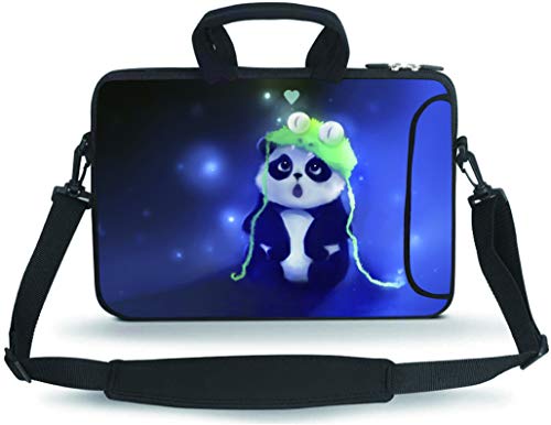 11 11.6 12 12.5 13 inches Case Laptop Notebook PC Messenger Bag Tablet Travel Case Neoprene Handle Sleeve with Shoulder(Cute Panda) - color: Cute Panda, size: For 11" 12" 12.5-13.3 Inches