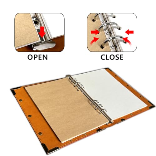 DUROTAN 3-Pack A5 Lined Refills Paper DND Journal Notebook | for Dungeons and Dragons/D&D/Planner/Binders/Organizer 6 Hole Punched,Total 300 Sheets/600 Pages - color: Blank Pages