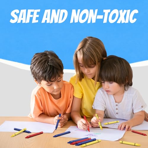 Rosmonde Crayons Bulk, 320 Sets of 3 Pack (960 Count), 3 Vibrant Colors Set | Individually Wrapped Non-Toxic Coloring Crayons, Perfect for School Supplies, Classroom, Parties, Party Favors & Restaurants