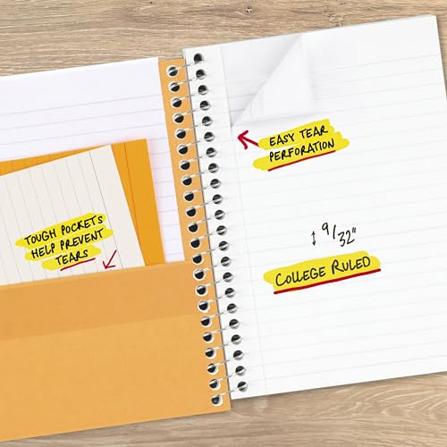 Five Star Spiral Notebook, 1 Subject, College Ruled Paper, 4-3/8" x 7", Personal Size, 80 Sheets, Blue (Color May Vary) (450048CG1) - color: Blue