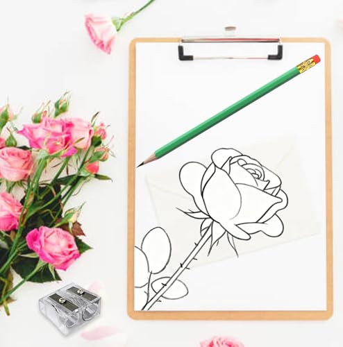 Adhere 25pcs Woodcase Pencils with Eraser Premium Pre-Sharpened Hexagon Graphite 2B pencils ideal for home, office writing including a Free Sharpener (Light green・25pcs) - color: Light Green・25pcs