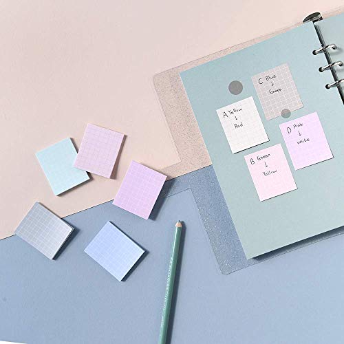 Monolike Color Palette Sticky Grid 300 B Set 4p - Self-Adhesive Memo Pad 30 Sheets - color: Grid 300 B