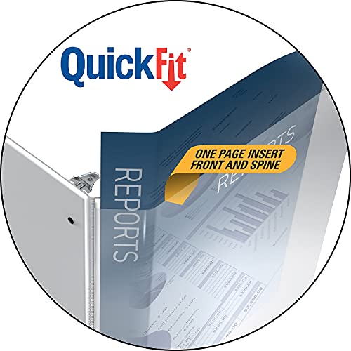 Stride 87030 QuickFit D-Ring View Binder, 2-Inch Capacity, 8 1/2 x 11, White