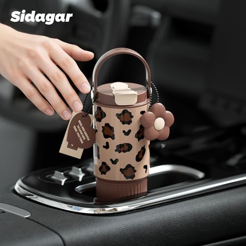 26oz Insulated Water Bottle with Dual Lid, Aesthetic Chocolate Brown Tumbler, 316 Stainless Steel Coffee Mug, Leakproof Minimalist Cup, 24H Cold, Earth Tone Gift for Her, Office Ready - color: Chocolate