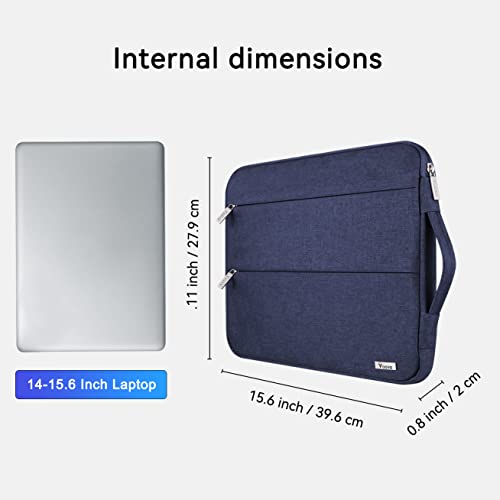 Voova 15.6 16 Inch Laptop Sleeve Case Compatible with MacBook Pro 16 M1/M2/M3/M4 Max 2019-2025, 15.6-16” Hp Lenovo Acer Asus, Waterproof Slim Computer Bag Cover with Handle, Blue - color: Blue, size: 15.6-16 Inch