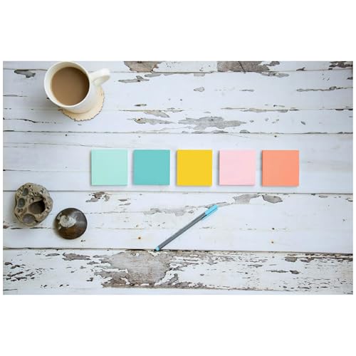 Post-it Notes, 3 x 3 in, Beachside Café Collection, 4 Pads | School Supplies and Office Products