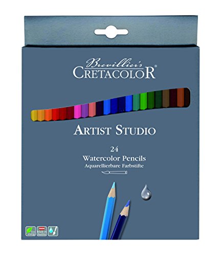 Cretacolor Artist Studio Watercolor Pencil Set, 24-Colors