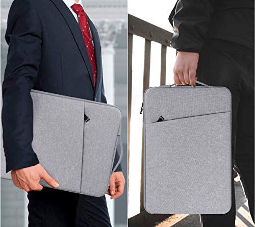 17.3 Inch Laptop Case Bag for HP 17.3 / Envy 17 17t/ Pavilion 17, Acer Nitro 5, Lenovo IdeaPad 3 17, ASUS VivoBook Pro 17 Carrying Protective Case(Light Grey) - color: Light Grey, size: 17-17.3 Inch