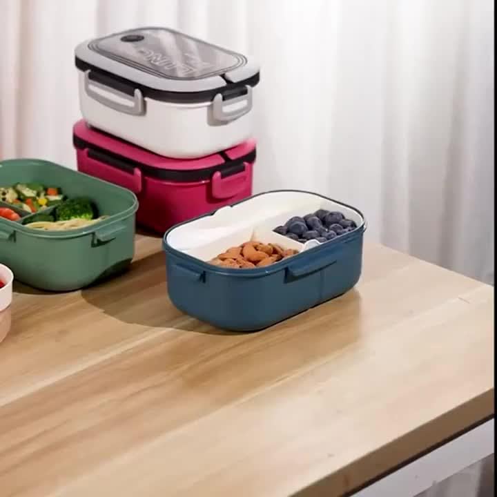 1200Ml Leak-Proof Lunch Box with Handle, Reusable Snack Container with Cutlery Set, Suitable for Adults, Camping, And Hiking, Perfect for Back-To-School Season