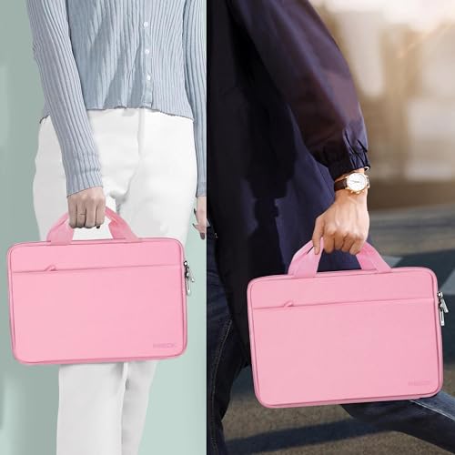 Hseok Laptop Case 13.3-14 Inch Sleeve,TSA Shockproof Computer Handbag,Compatible with MacBook Neo/Pro 14 M5/M4/M3/M2/M1,All Models 13.3" MacBook Air/Pro,XPS 13/14,Most 13-14 Notebooks,Pink - color: Pink