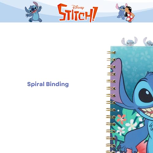 Innovative Designs Stitch Tab Journal Notebook, Spiral Bound, 96 Lined Pages, 8 x 7 inches, Blue - style: Stitch