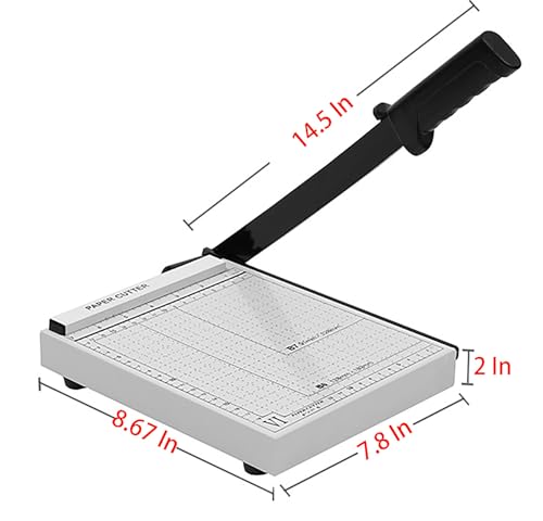 A5 Paper Cutter, 8.67 in x 7.8 in 12 Sheets Capacity Paper Trimmer for Coupon, Label, Cardstock, and Scrapbooking Craft for Office and Home (A5) - size: A5