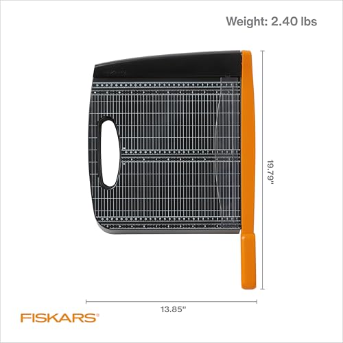 Fiskars Recycled Bypass Guillotine Paper Cutter, 12" Cut Length, Self-Sharpening, Paper Trimmer for Crafting and Scrapbooking, Arts and Crafts Supplies, Photo Cutter with 30% Recycled Materials