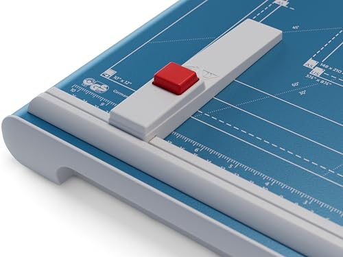 Dahle 533 Professional Guillotine Trimmer, 13" Cut Length, 15 Sheet Capacity, Self-Sharpening, Manual Clamp, German Engineered Paper Cutter | For paper, photos and business cards, ideal for hobby and creative projects, precise cuts, stable cutting table -