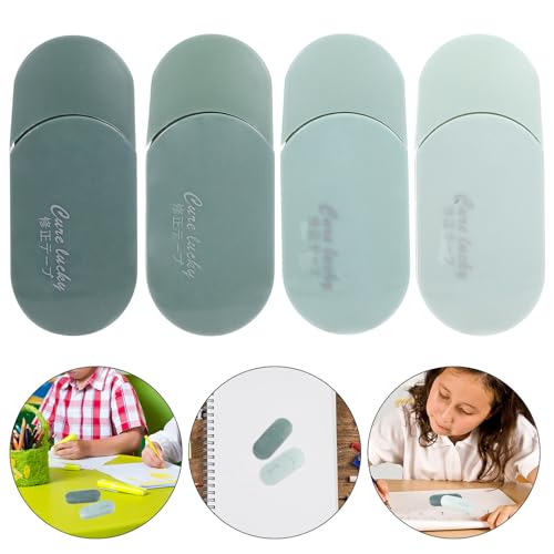 Healeved Correction Tape Green Plastic Dispenser 6pcs for Students with Large Capacity and Smooth Precise Corrections Suitable for School and Home Use