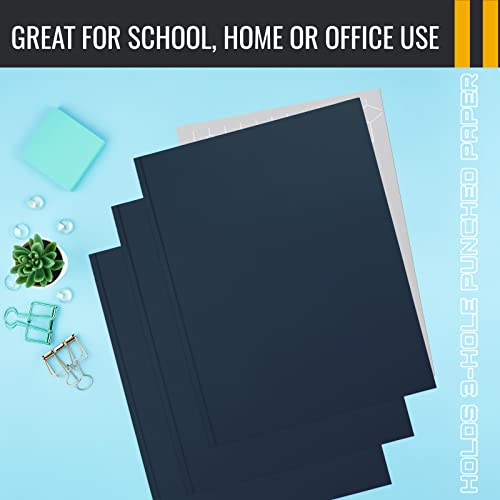 Better Office Products Navy Blue Paper 2 Pocket Folders with Prongs, 50 Pack, Matte Texture, Letter Size Paper Folders, 50 Pack, with 3 Metal Prong Fastener Clips, Dark Blue - color: Navy Blue