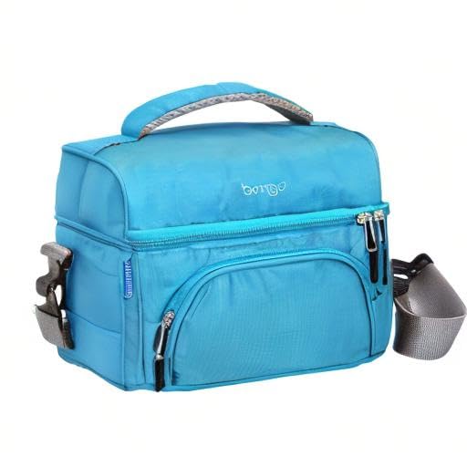 Bentgo Deluxe Lunch Bag - Durable and Insulated Lunch Tote with Zippered Outer Pocket, Internal Mesh Pocket, Padded and Adjustable Straps, & 2-Way Zippers - Fits All Lunch Boxes (Blue) - color: Blue