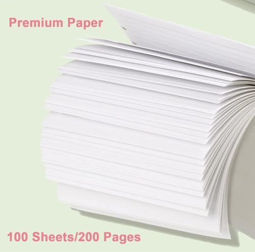 9 Disc Discbound Refill Paper, Loose Leaf Paper, Classic Size Discbound Lined Refill Paper for Happy Planner Inserts, 100 Sheets/200 Pages, College Ruled, 100gsm, 7 X 9.25 Inch