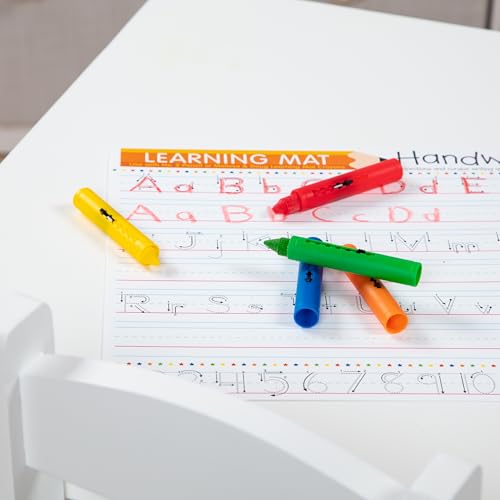 Melissa & Doug Learning Mat Crayons - 5 Colors (Pack of 2) - size: 1 Count (Pack of 2)