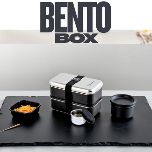 Modaniam Leak Proof Stainless Steel Bento Box, Stainless Steel Lunch Box For Adults, Metal Bento Box, Japanese Lunch Container, Large With Compartment, Korean Bentobox, Non Toxic, Microwave Safe