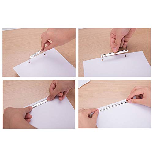 E-outstanding Metal File Fastener 50PCS 2-Hole Prong Paper Fasteners Metal Binder Clip Loose-Leaf Binding Clamp 8cm