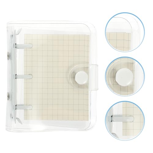 ARTIBETTER Mini Cover Loose-leaf Notebook with White 3-ring Binder, Small Adorable Notepad for Note Taking and Journaling, Convenient Scrapbook for Office and School Use