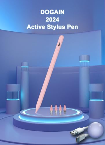Stylus Pens for Touch Screens Power-Display Tablet Pen POM Tip Magnetic Digital Touch Pen Compatible with iPhone/iPad/iPad Pro/Lenovo/Switch/Android Smartphone and Tablet Devices (Pink) - color: 2SS-Pink