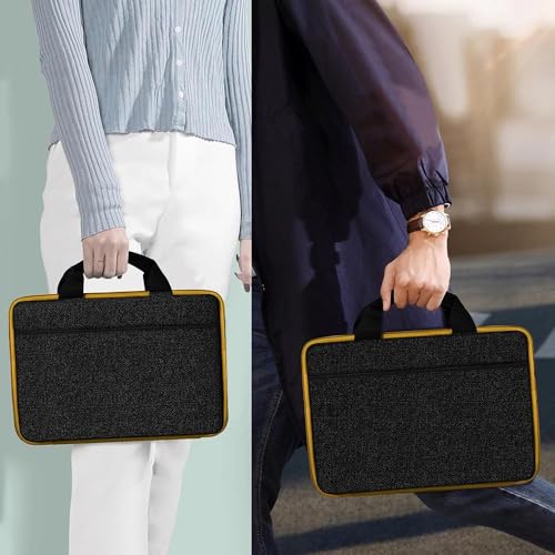 Hseok Laptop Case 13.3-14 Inch Sleeve,TSA Shockproof Computer Handbag,Compatible with MacBook Neo/Pro 14 M5/M4/M3/M2/M1,All Models 13.3" MacBook Air/Pro,XPS 13/14,Most 13-14 Notebooks,Black-Yellow - color: Black-yellow