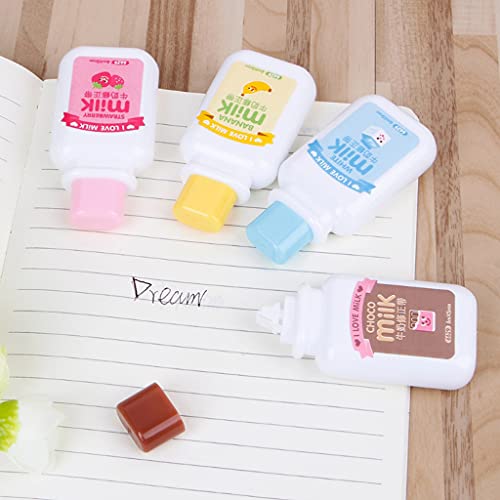 Cartoon Correction Tape Total Length 236.22inches (6M) Portable Milk Bottle White Correction Tape for for Student