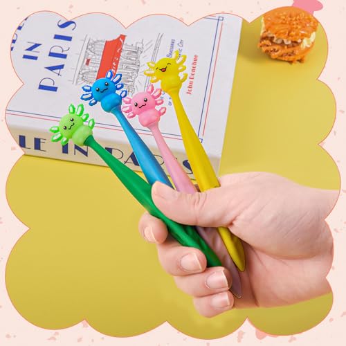 48 Pcs Cute Axolotl Bobblehead Eraser for Pencils Kawaii Erasers Cute School Supplies Fun Cartoon Erasers Back to School Supplies Birthday Classroom Gifts - style: Axolotl