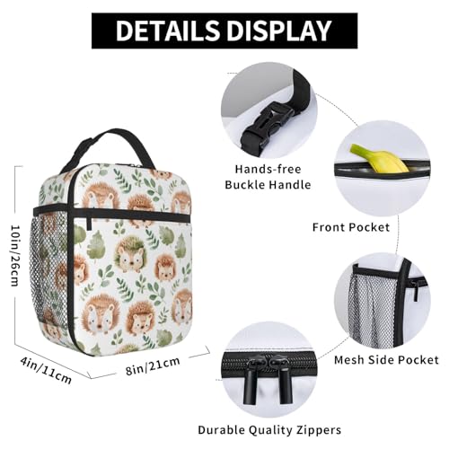 Insulated Lunch Box for Kids Boys Girls, Reusable Lunch Bag for School, Office, Work, Picnic, Travel, Cute Hedgehog Lunch Box - color: lunch box 81