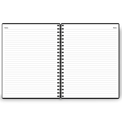 Undated Daily Planner - Undated Planner with Hourly Schedules, Action Items and Follow-up, A4 Daily Organizer Notebook to Increase Productivity, Appointment Book for Time Management, 8.5 × 11 Inch - color: Black
