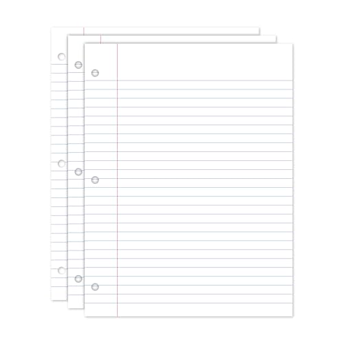 iScholar Wide Ruled Filler Paper, White, 10.5 x 8-Inches, 150 Sheets per Pack (81150) - size: 150 Sheets
