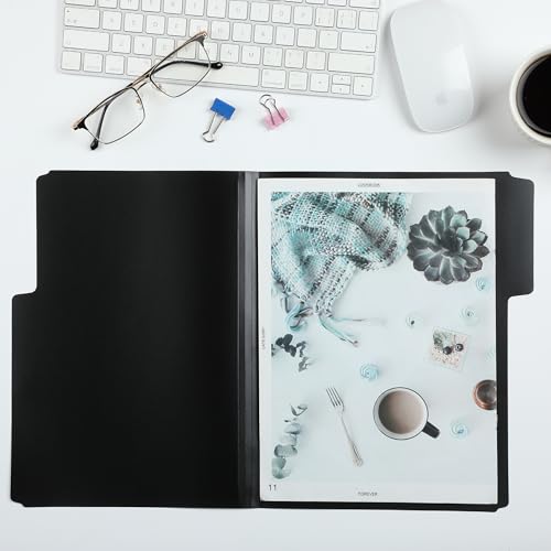 Mr. Pen- Black File Folders Letter Size, 6 Pack | 1/3 Cut Tab & Expandable Design, 24 pcs of Labels, File Folders Black - color: Black, size: 6 per Pack