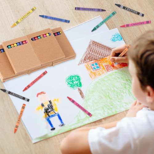 50 Packs Crayons Bulk Back to School Crayon 8 Color Crayon Individual Packs Mini Wrapped Wax Washable Crayons for Student Gifts School Supplies Classroom Rewards Gifts
