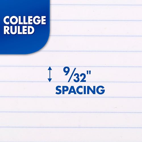 Mead Spiral Notebook, College Ruled Paper, 11" x 8", 200 Sheets, Assorted Colors, 1 Count (06780)