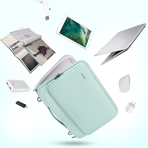 DOMISO 17" Laptop Cover, Messenger Bags Especially Adapted for Holding Laptops, Waterproof Case with Shoulder Strap, Compatible with 17-17.3 inch HP Dell ASUS Lenovo Chromebook, Mint Green - color: Mint Green, size: 17-17.3 inch