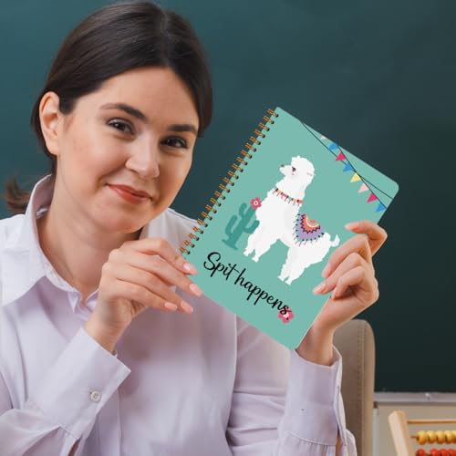 2 Pcs Funny Llama Spiral Notebook Cute Alpaca Journaling Notebooks Funny Llama Gifts for Women Men Friend Teens College Ruled Notebook Journal, Classroom Office Supplies - color: Multi 1327