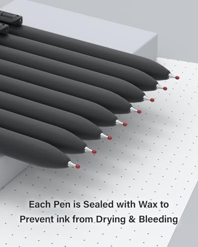 inkipen- 16 Pack Pens, Gel pens Black Ink, Fine Point(0.5mm),Quick-Drying Smooth Writing,School and Office Supplies (black) - color: black-16PCS