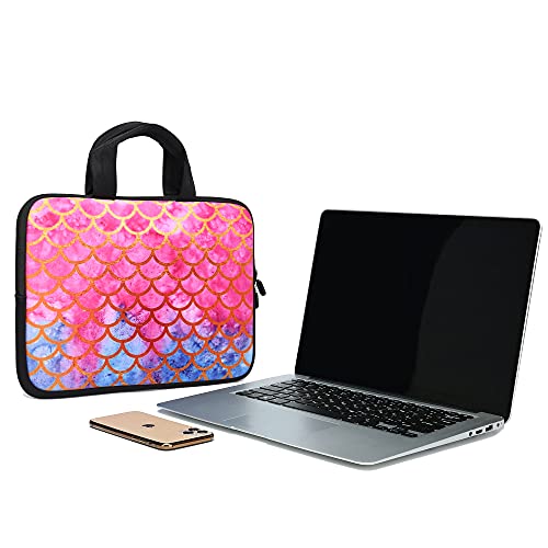 11 11.6 12 12.1 12.5 inch Laptop Carrying Bag Chromebook Case Notebook Ultrabook Bag Tablet Cover Neoprene Sleeve Fit Apple MacBook Air Samsung Acer HP DELL Lenovo Asus (Mermaid Scale) - color: Mermaid Scale