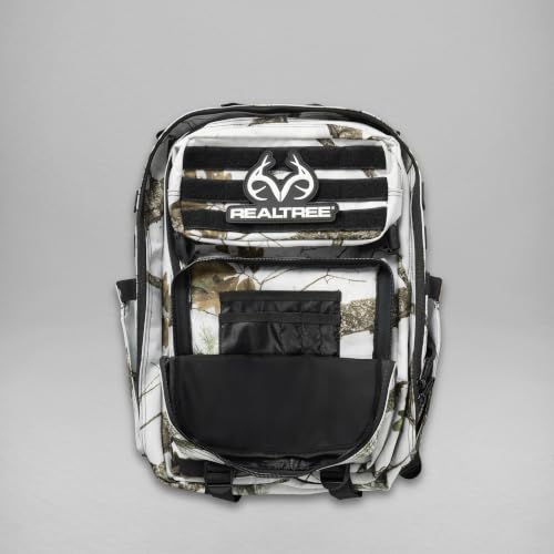 WOLFpak 45L Athletic Gym Backpack - Durable 1000D Waterproof Oxford Material with MOLLE Webbing, Laptop Pocket - color: Realtree Apx Snow