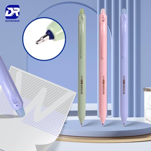 12-Pack Erasable Gel Pens, 0.5mm Fine Tip, Quick Dry Blue Ink, Easily Erase, Smooth Writing, No Smudge, Click Design - Perfect for Journaling, Note-taking, Work, School, Study, and Gift Giving - style: blue ink