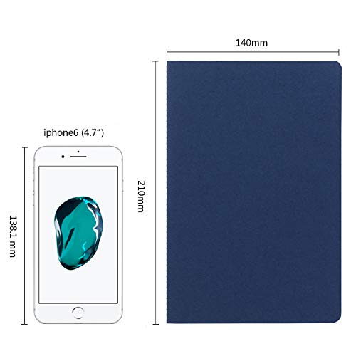 12 Pack College Ruled Notebook Journals Bulk, Lined Paper, 60 Page, 5.5x8.3 inch, A5, Travel Journal Set for Travelers, Students, Church, Office, Writing Diary Subject Notebooks Planner, Blue - color: Blue