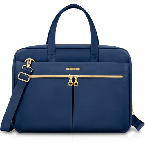 Ferkurn Laptop Bag Case Women Men Computer Bag Compatible with MacBook/HP/LG/Dell, Shoulder Strap Slim Carrying Messenger Briefcase, Blue, 15.6-16 Inch - color: Blue, size: 15-15.6 inch