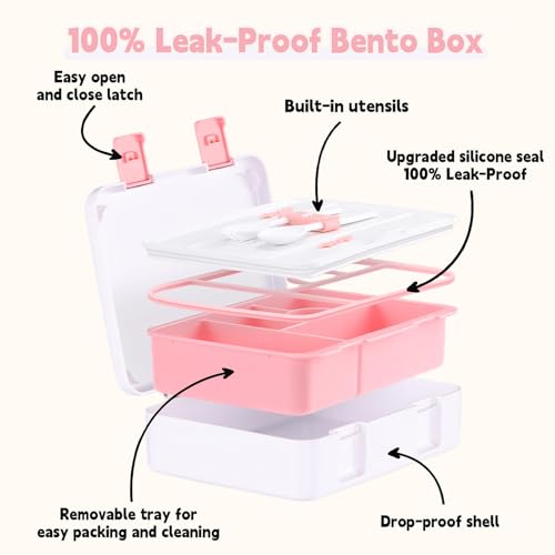 rockpapa Kids Lunch Box Set with 14oz Insulated Water Bottle & Lunch Bag, Leakproof 5.5 Cups Bento Box for School & Children, BPA-Free, Microwave Safe for Boys Girls (White Pets) - color: White Pets