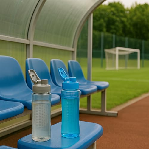 Plastic Water Bottles 24 oz 3 Pack Colors May Vary Flip Top BPA Free Reusable Sports Water Bottles for Gym Workout School Travel Daily Hydration