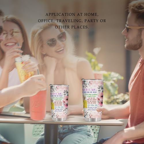 20oz Classic Floral The Golden Girls Stainless Steel Tumbler with Lid | Double Wall Insulated Mug, Sitcom Character Design, Gift for Friend & Golden Girls Fans, Fits Birthday Mother’s Day Christmas - color: 1 Count (Pack of 1) - Golden Girl